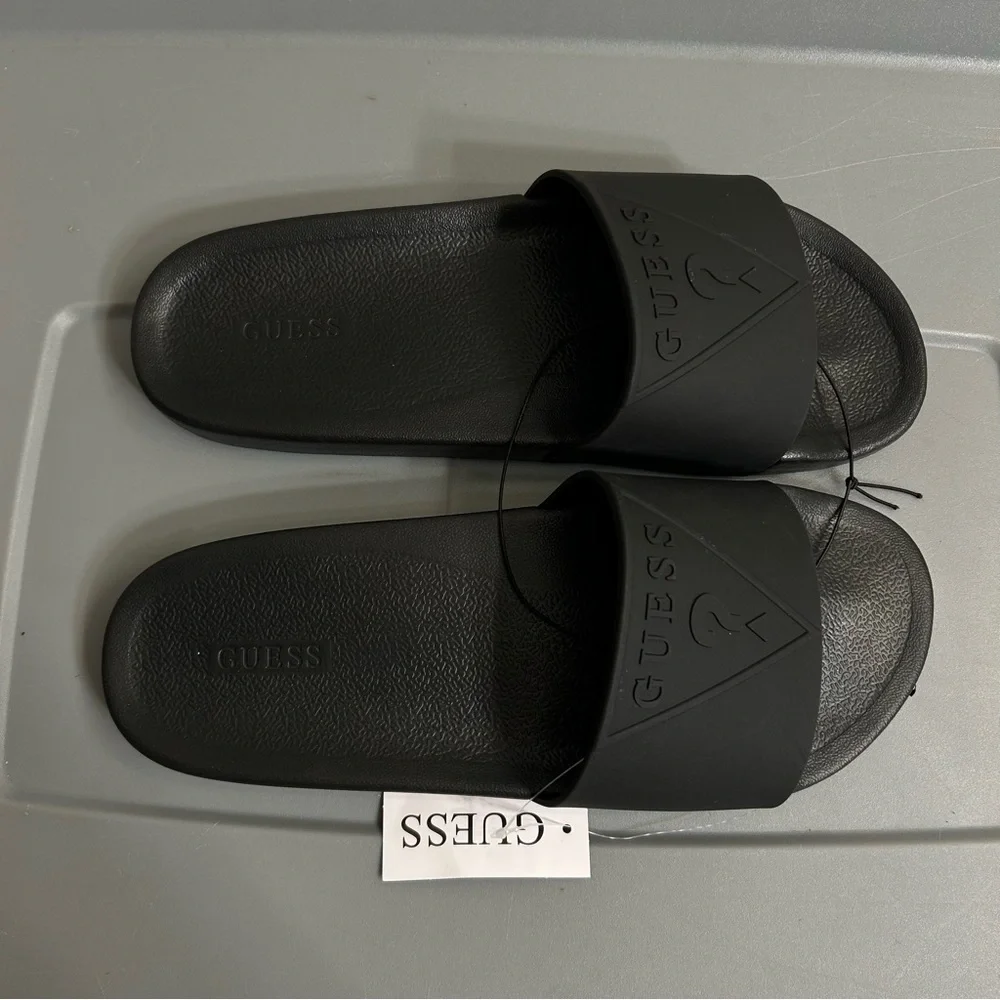 Guess Black Slide Sandals